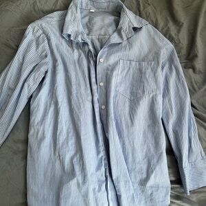 White and Blue Striped Shirt